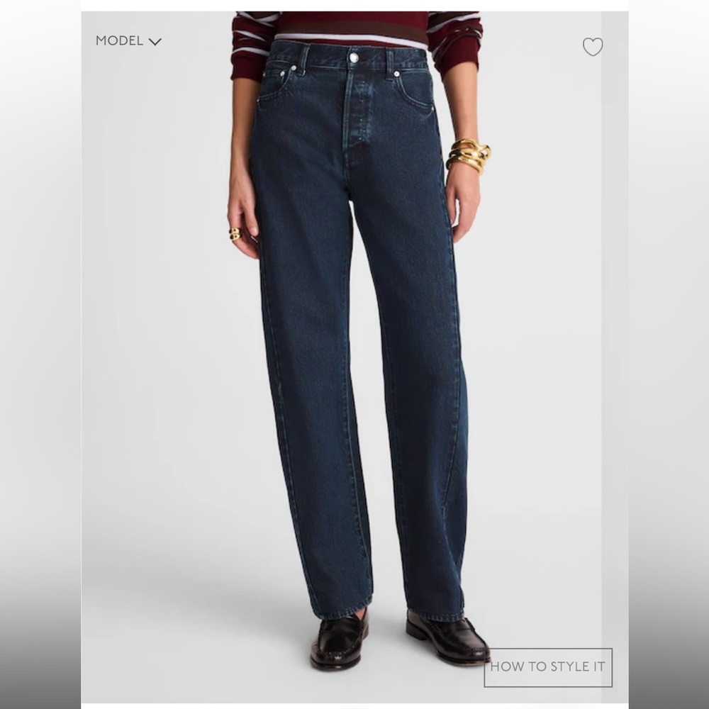 The Pieced Barrel-Leg Full-Length Jean in Blue Black